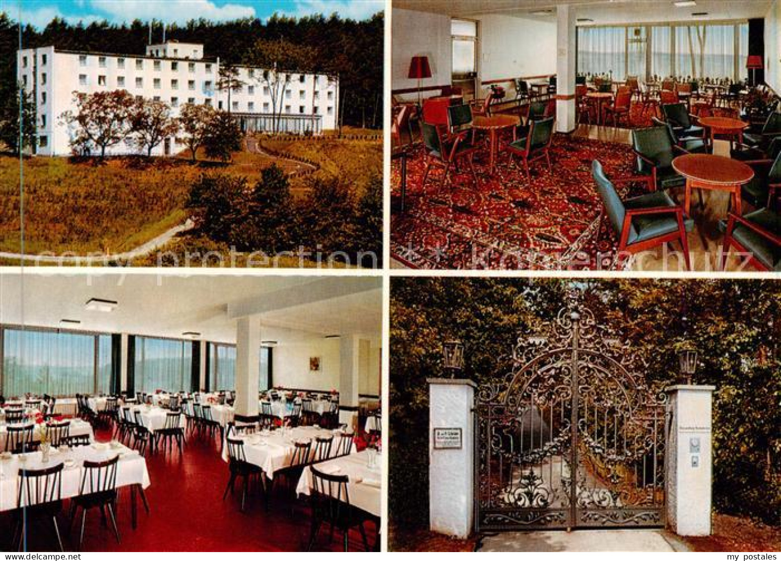 73858697 Bad Kissingen Deegenberg Sanatorium Reiterswiesen Gastraeume Eingangspo - Bad Kissingen