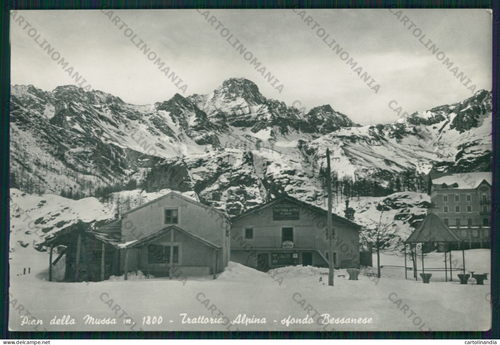 Torino Balme Pian Della Mussa Bessanese Nevicata Foto FG Cartolina KV8216 - Altri & Non Classificati