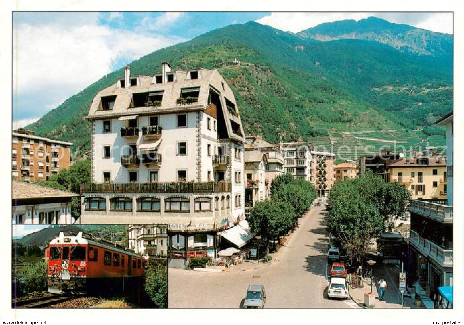 73858622 Tirano Lombardia IT Piazza Stazione Partenza Ferrovia Retica  - Autres & Non Classés