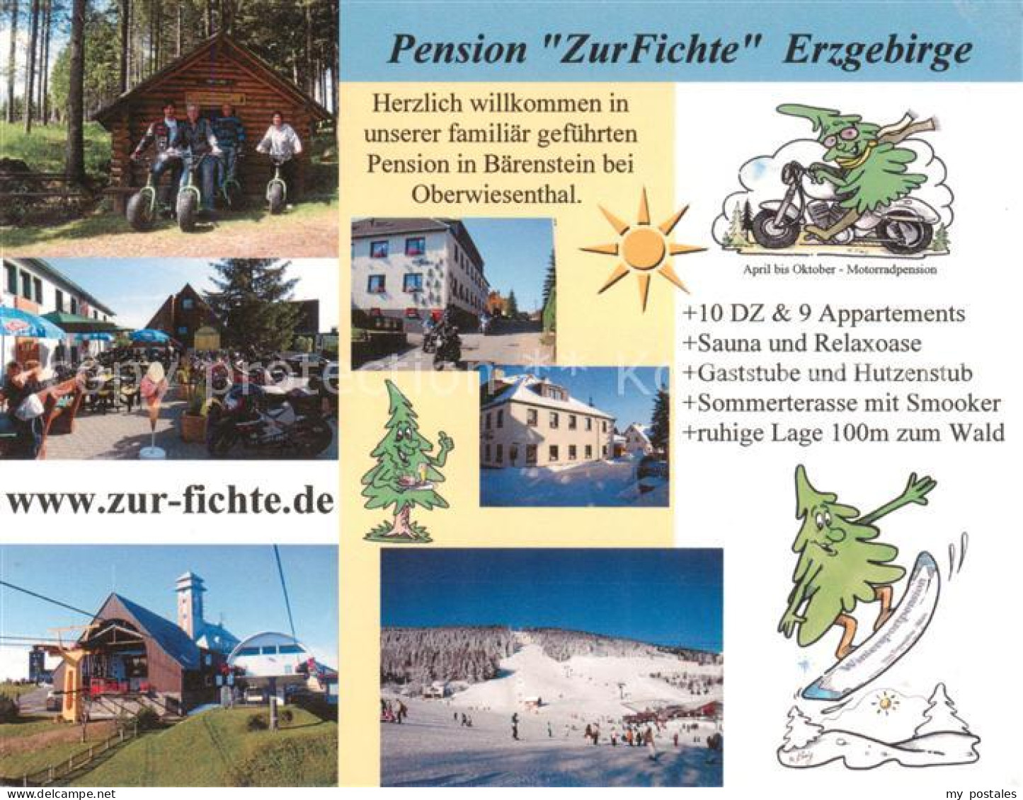 73858599 Baerenstein Annaberg-Buchholz Pension Zur Fichte Wintersportplatz Erzge - Bärenstein
