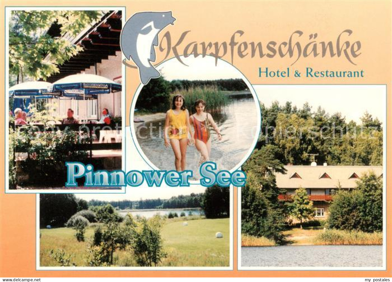 73858586 Pinnow-Heideland Hotel Restaurant Karpfenschaenke Blick Zum Pinnower Se - Schenkendoebern