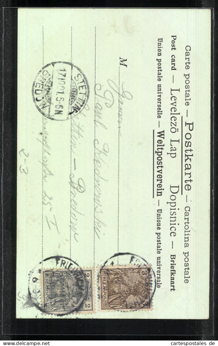 Lithographie Venuzelanische Postbote In Einem Ort  - Poste & Postini
