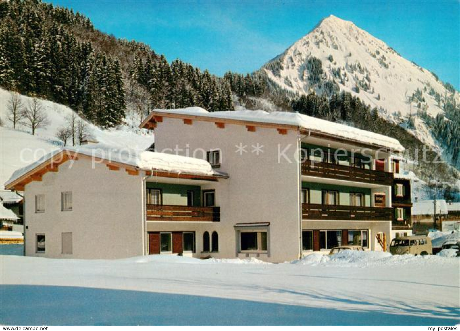 73858577 Schoppernau Vorarlberg Gasthof Pension Krone Winterlandschaft Alpen Sch - Autres & Non Classés