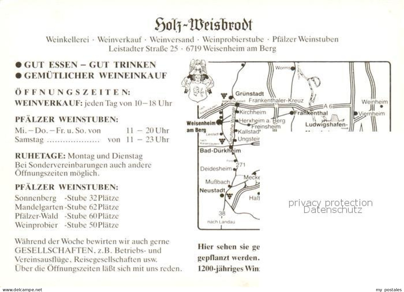 73858571 Weisenheim Berg Weinkellerei Holz-Weisbrodt Gastraeume Weisenheim Berg - Altri & Non Classificati