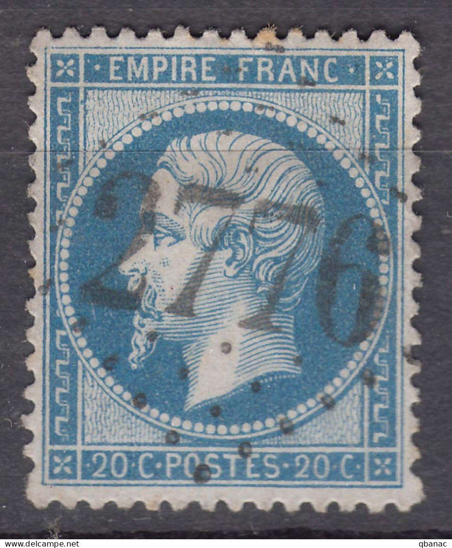 France 1862 Napoleon Yvert#22 Used - 1862 Napoléon III