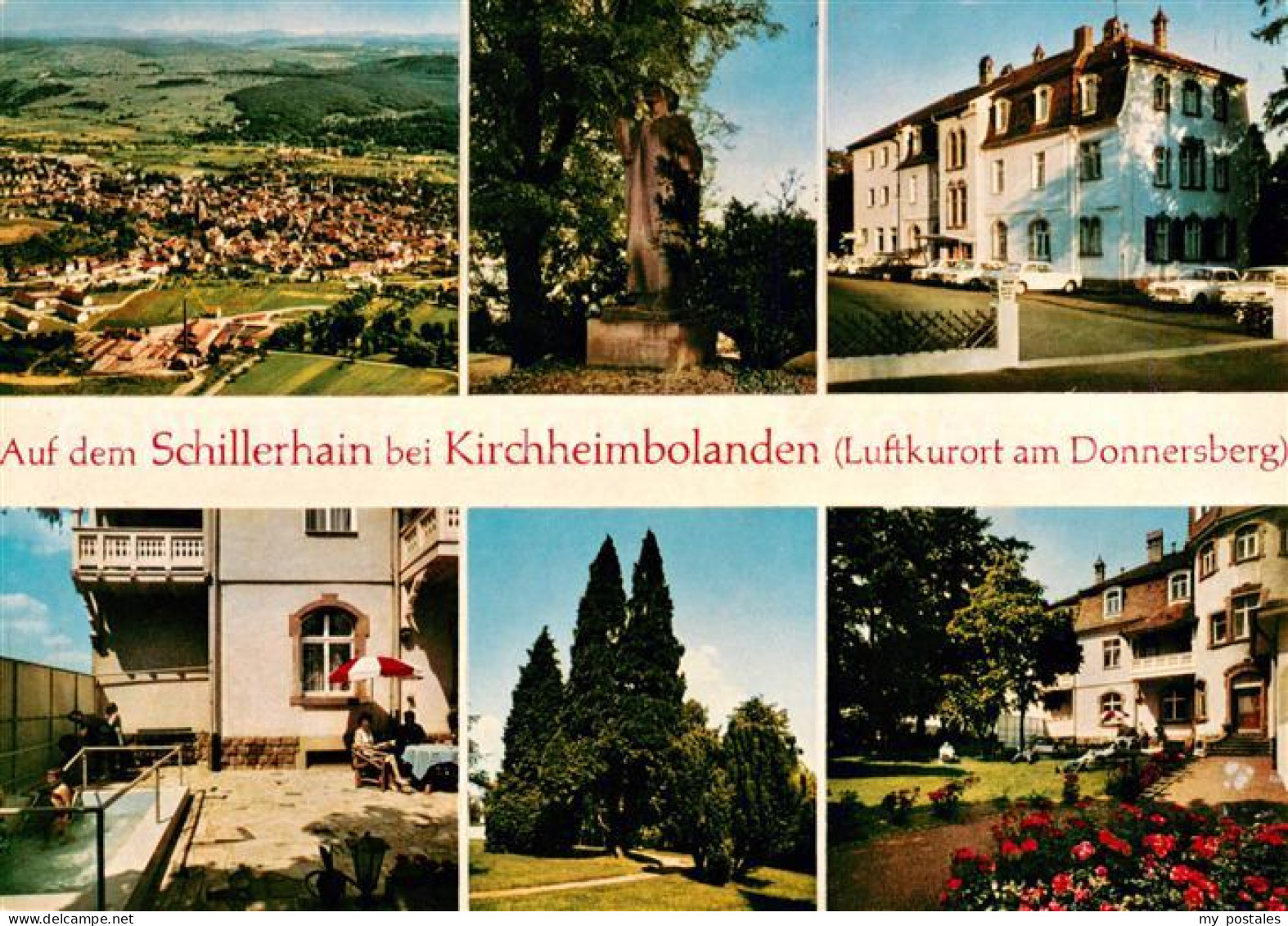 73858548 Kirchheimbolanden Auf Dem Schillerhain Hotel Park Denkmal Luftaufnahme  - Kirchheimbolanden