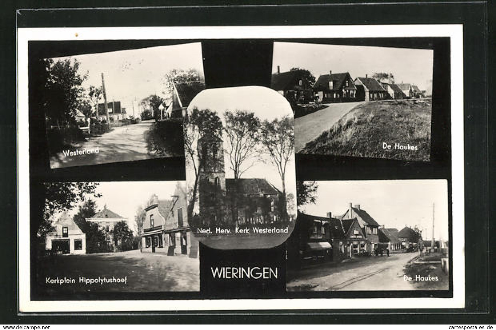 AK Wieringen, Kerkplein Hippolytushoef, De Haukes, Ned. Herv. Kerk Westerland  - Other & Unclassified
