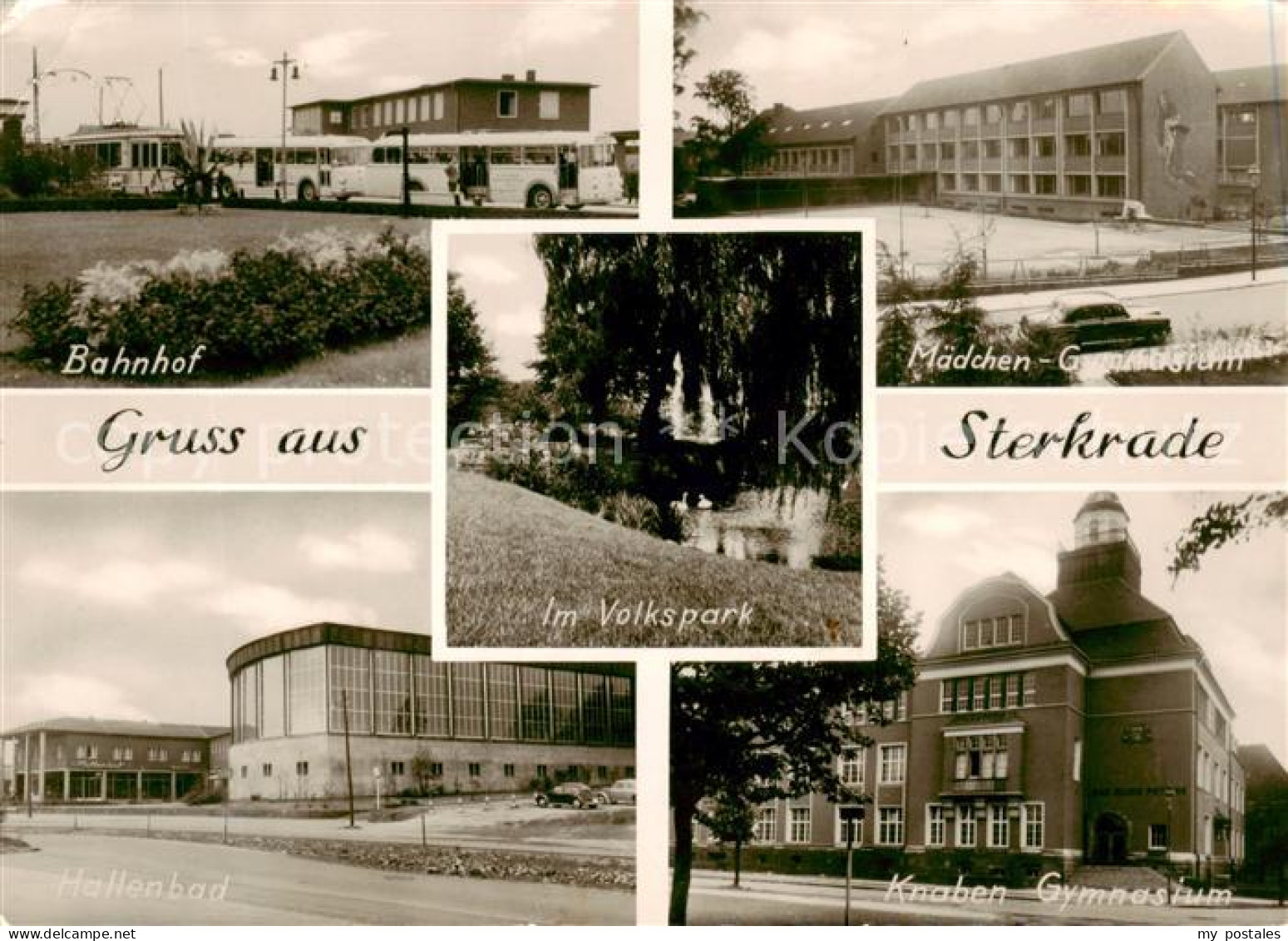 73858289 Sterkrade Oberhausen NRW Bahnhof Volkspark Gymnasium Hallenbad  - Oberhausen