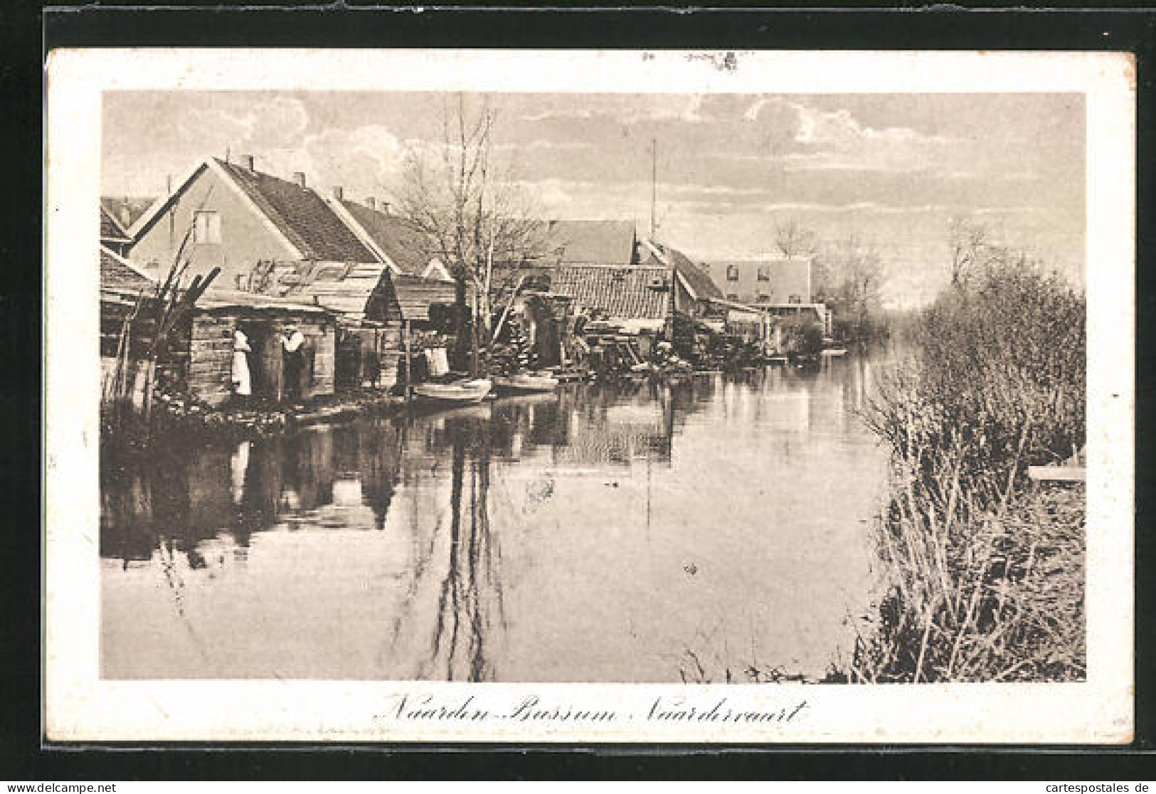 AK Naarden-Bussum, Naardervaart, Häuser Am Kanal  - Naarden
