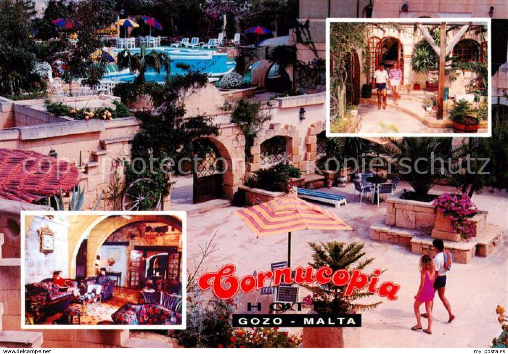 73858086 Gozo Malta Cornucopia Hotel Pool Landschaft Gastraeume Gozo Malta - Malte