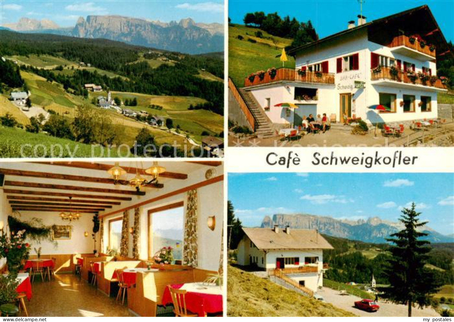 73858066 Oberinn Am Ritten Suedtirol Cafe Schweigkofler Gastraum Panorama Oberin - Autres & Non Classés