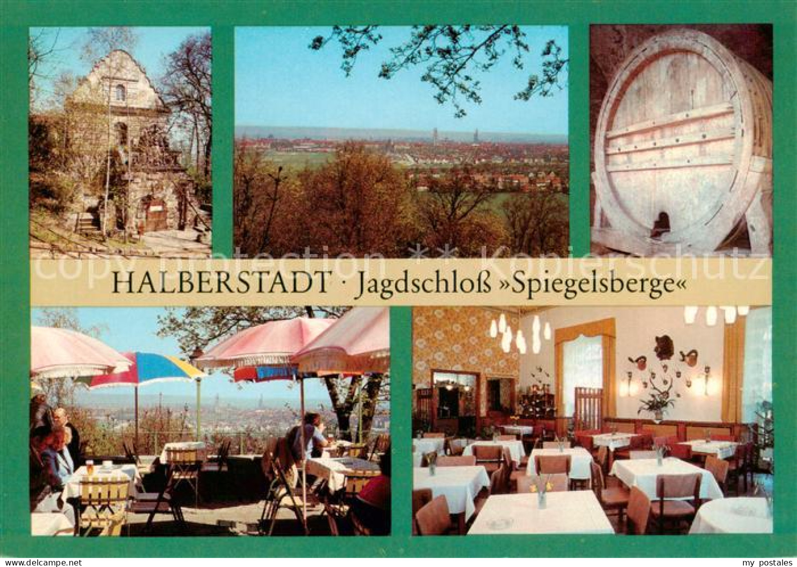 73858032 Halberstadt Jagdschloss Spiegelsberge Fass Freiterrasse Gaststaette Hal - Halberstadt