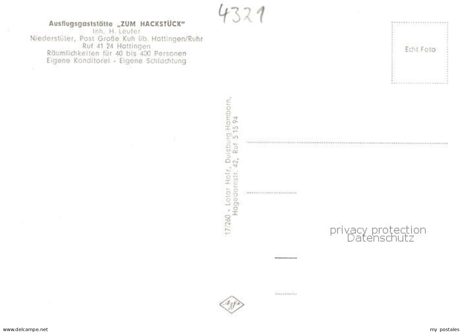 73857924 Niederstueter Ausflugsgaststaette Zum Hackstueck Festsaal Gartenrestaur - Sprockhövel