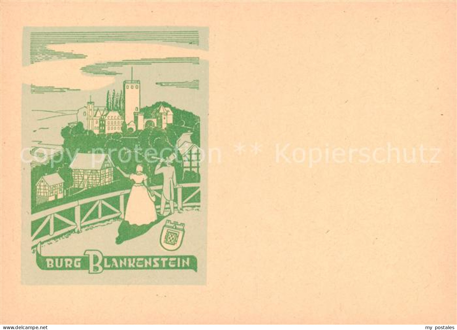 73857923 Blankenstein Ruhr Blick Zur Burg Kuenstlerkarte Blankenstein Ruhr - Hattingen