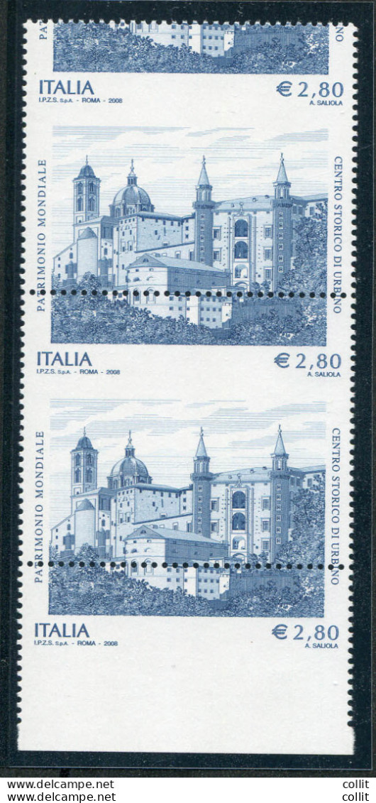 Patrimonio Mondiale Urbino Varietà Coppia Inferiore - Abarten Und Kuriositäten