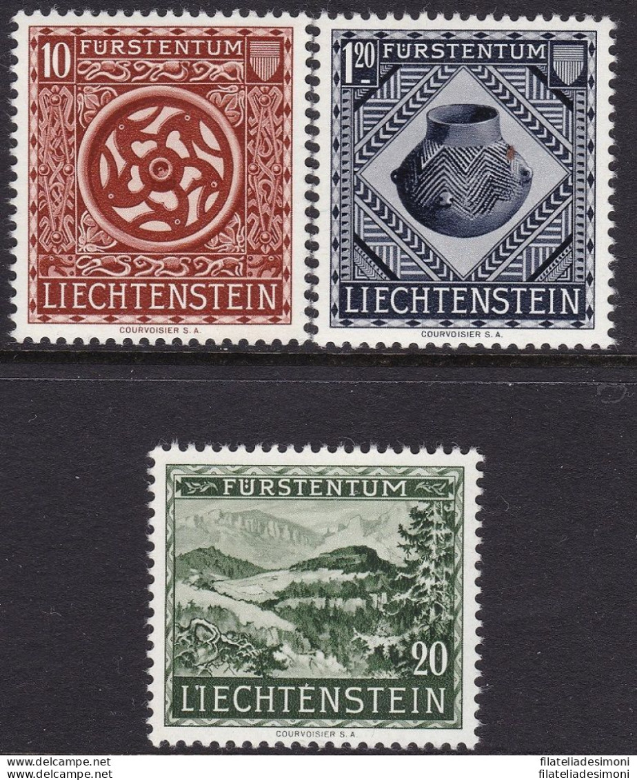 1953 Liechtenstein, N° 281/283 Serie Di 3 Valori MNH/** - Andere & Zonder Classificatie