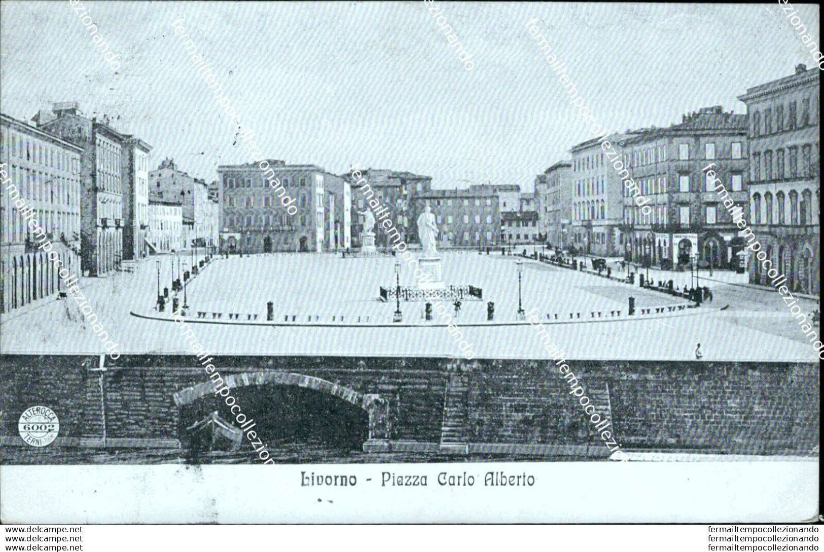 Bf229 Cartolina Livorno Citta'  Piazza Carlo Alberto - Livorno