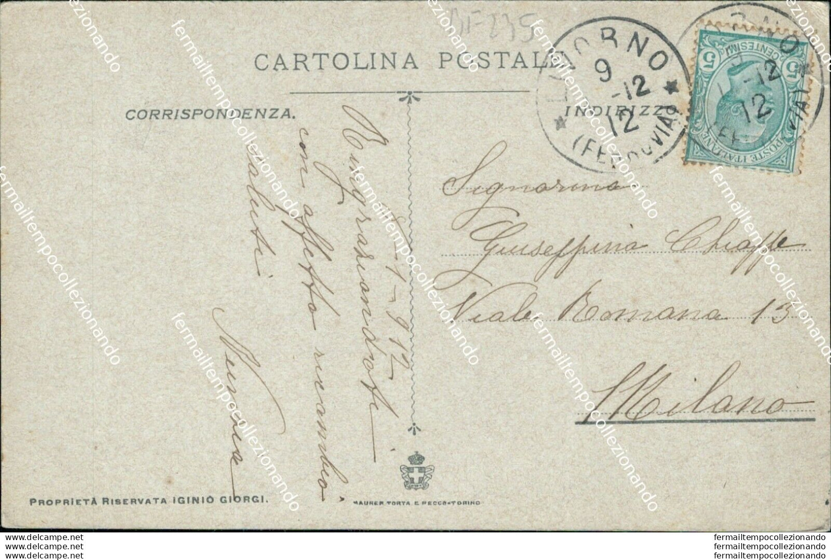 Bf235 Cartolina Livorno Citta'  Ardenza Villa Lave Bondi' - Livorno