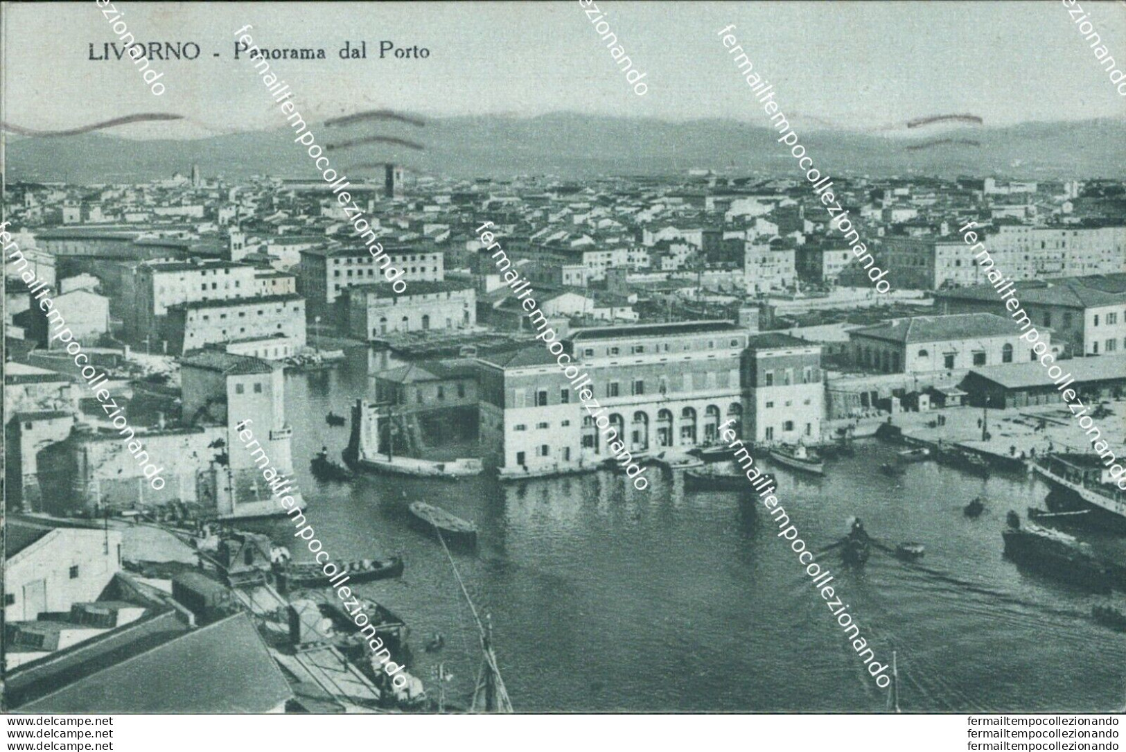 Bg299 Cartolina Livorno Citta' Panorama Del Porto - Livorno