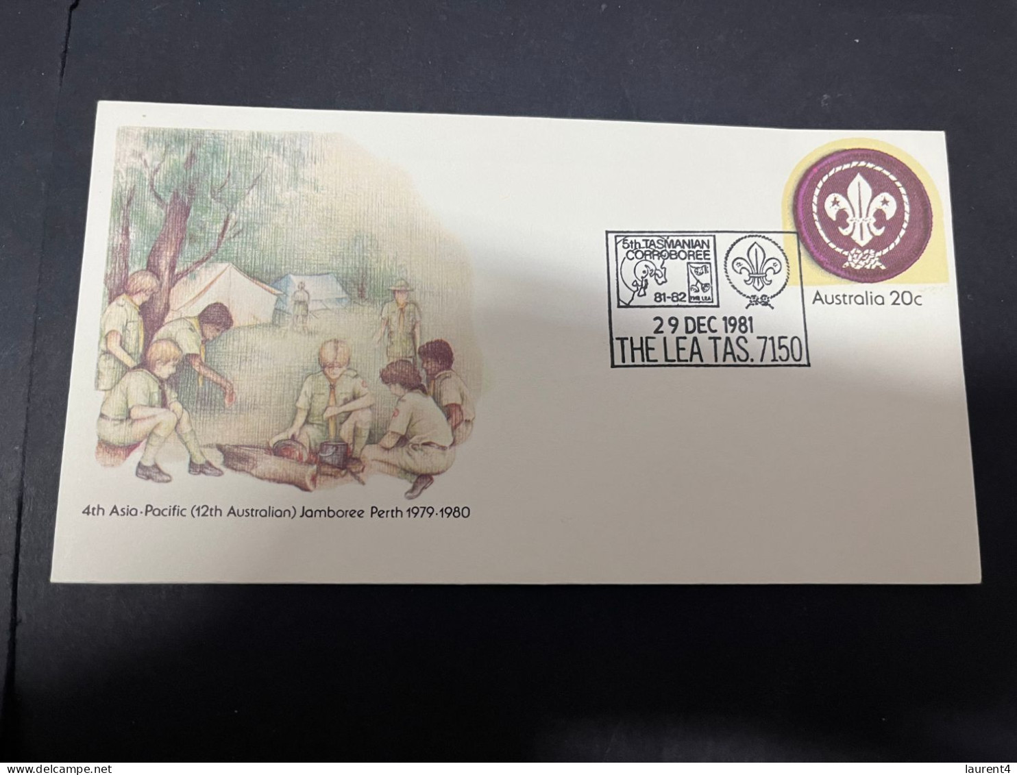 26-4-2024 (3 Z 9) Australia FDC - 1981 - Scout Jamboree In Tasmania (special P/m) - FDC