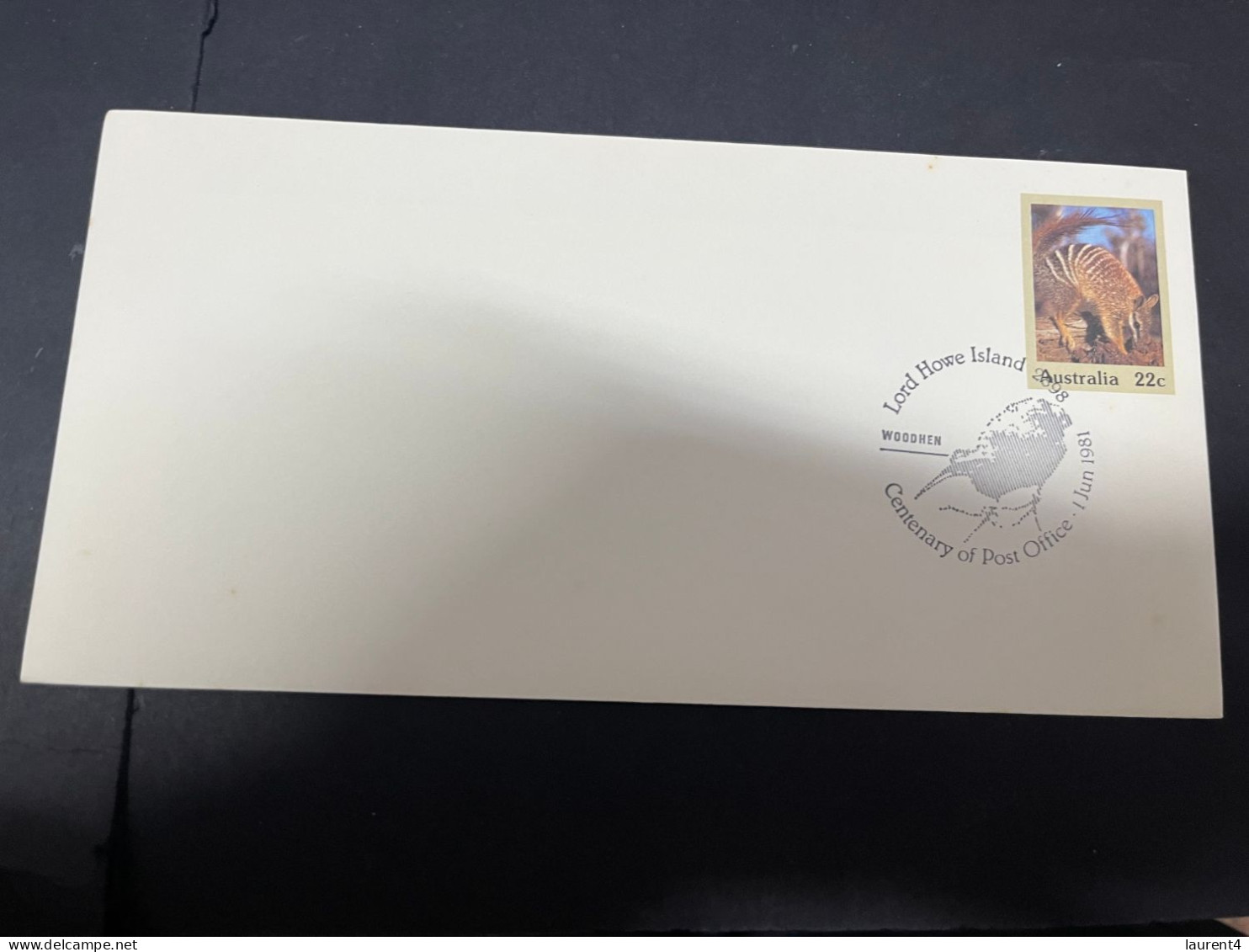 26-4-2024 (3 Z 9) Australia FDC - 1981 - Lord Howe Island - Wooden (special P/m) 2 Animal Covers - Omslagen Van Eerste Dagen (FDC)