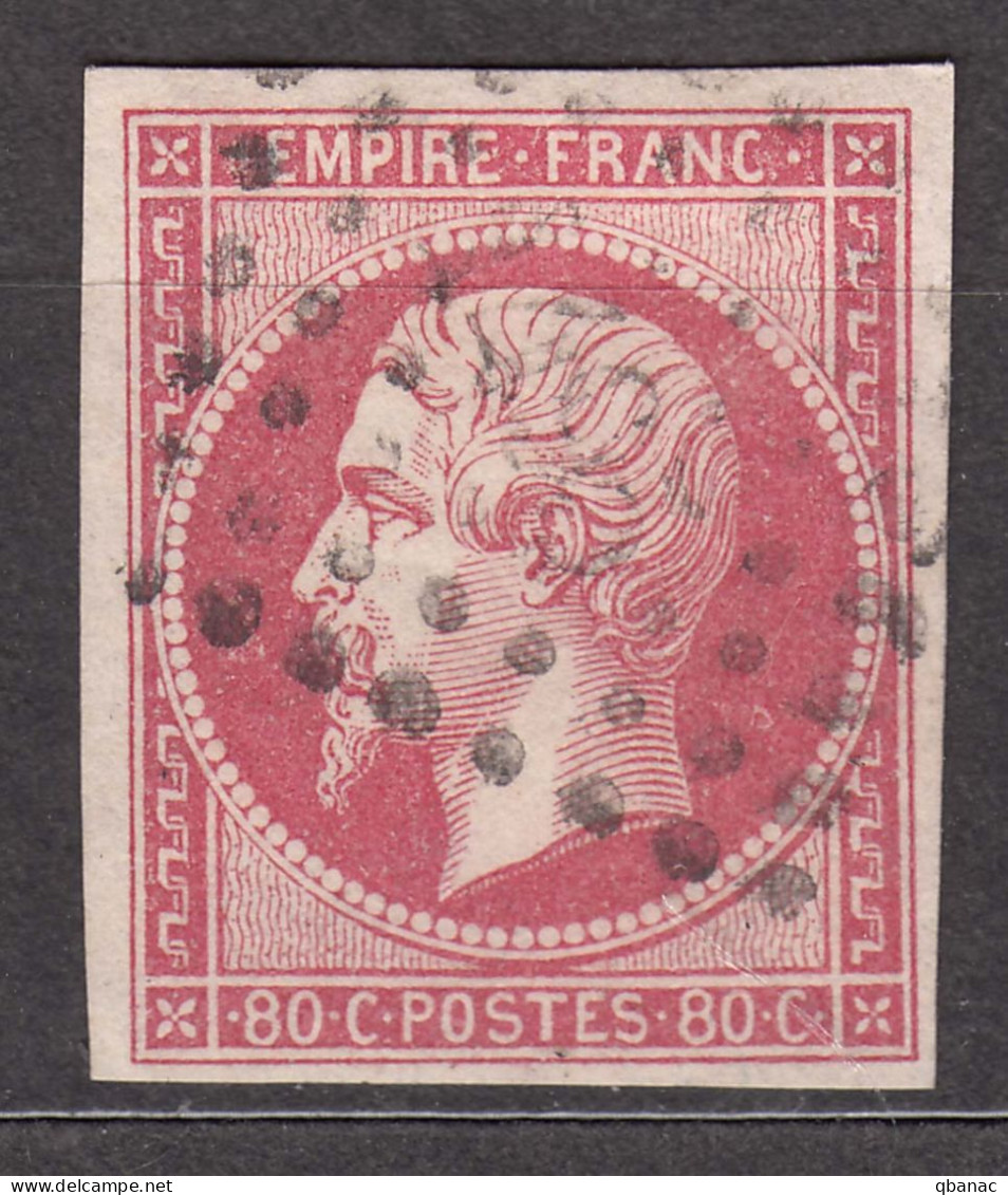 France 1859 Napoleon Yvert#17 B Used - 1853-1860 Napoléon III.