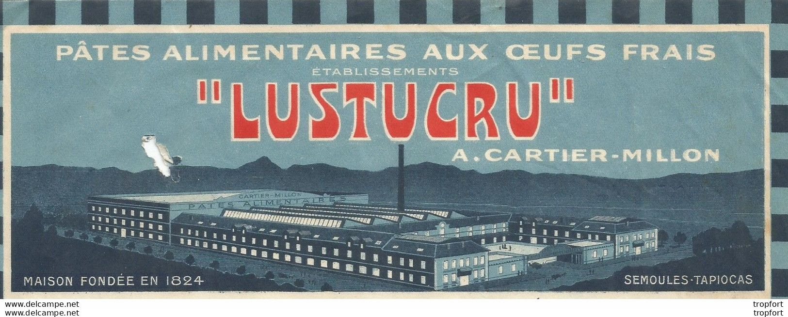 PZ / Facture Ancienne LUSTUCRU 1925 MER'MICHEL Le-parc-st-maur Charenton PATES ALIMENTAIRES - Petits Métiers