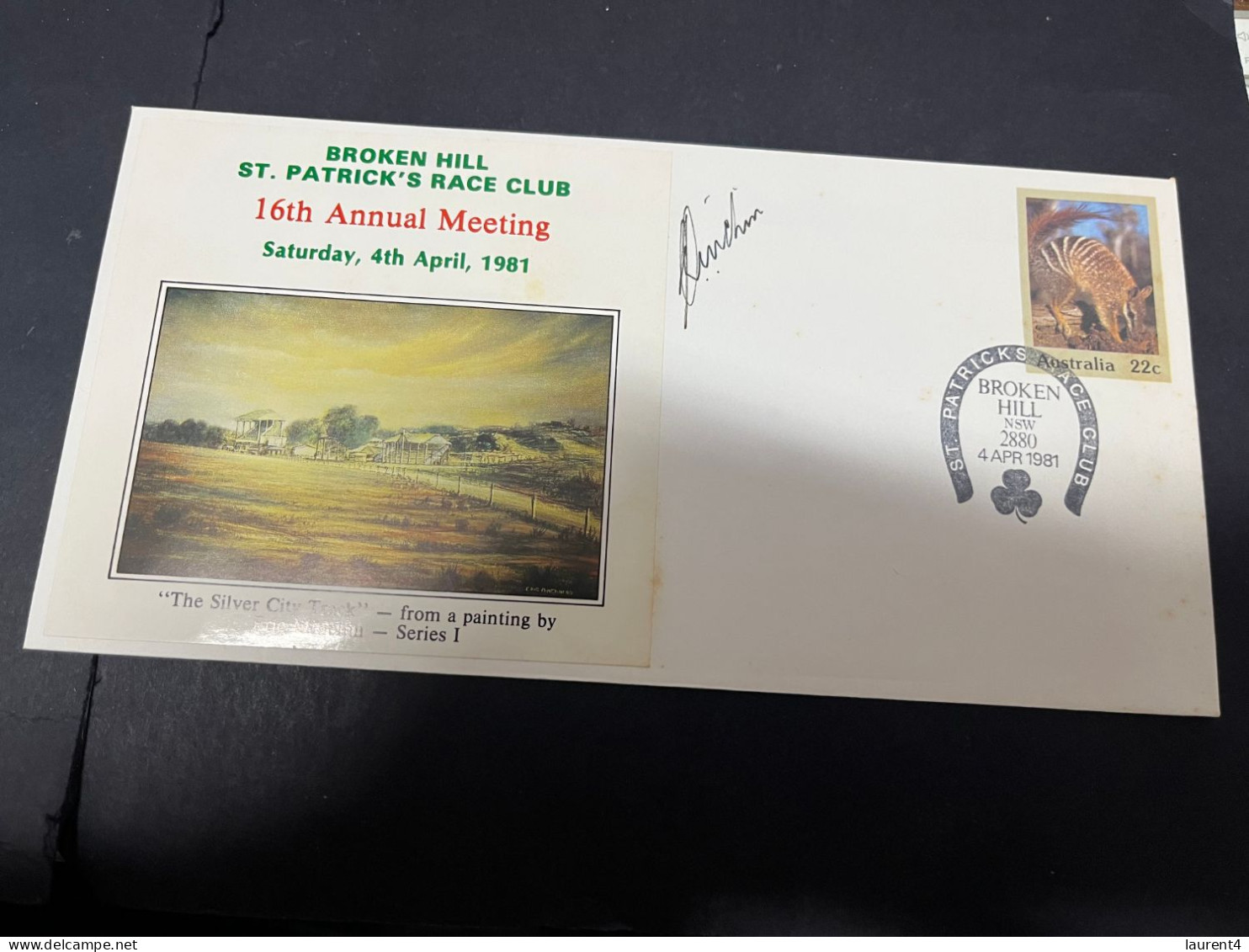 26-4-2024 (3 Z 9) Australia FDC - 1981 - Broken Hill St Patrick's Race Club 16th Annual Meeting (special P/m) 2 Covers - Sobre Primer Día (FDC)