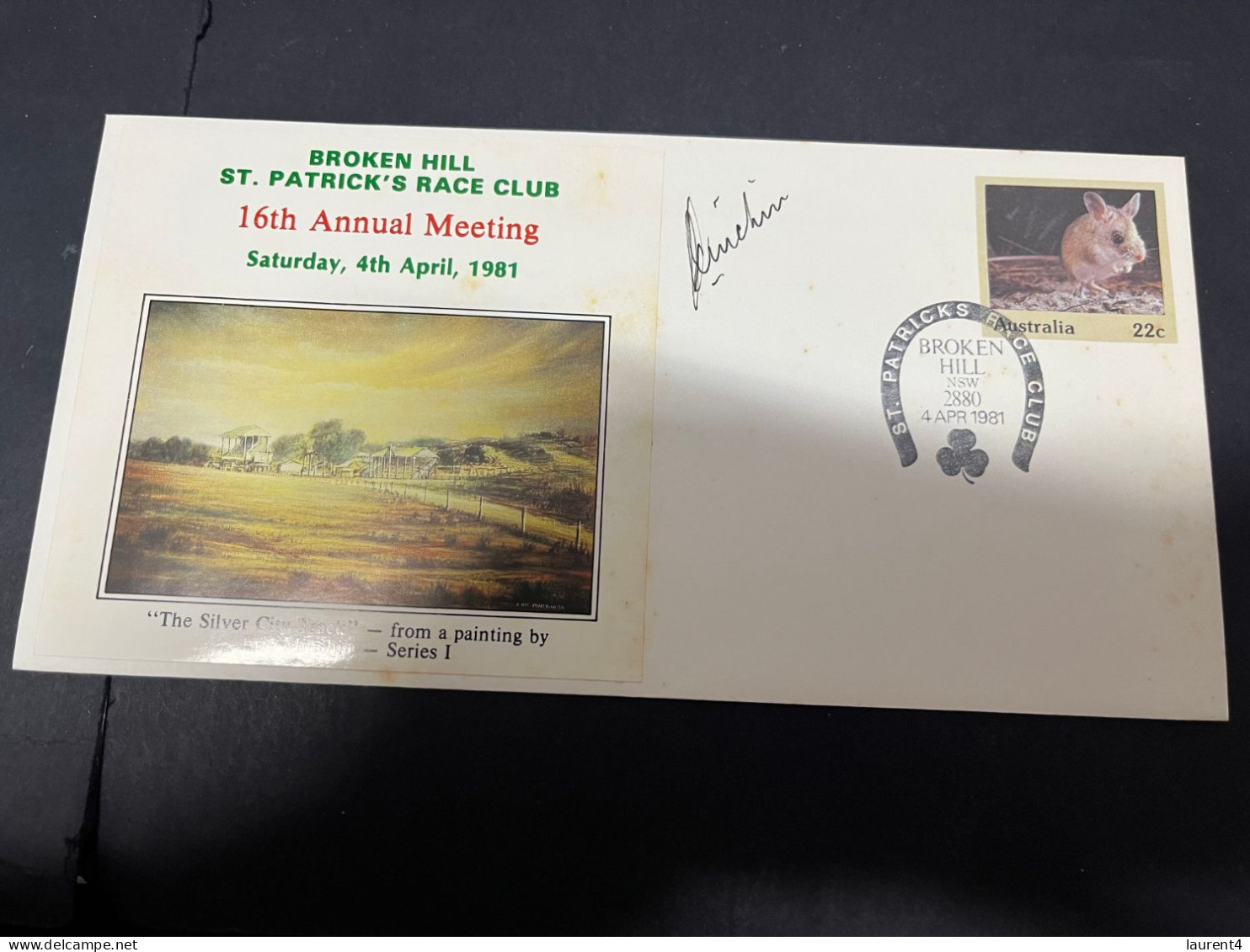 26-4-2024 (3 Z 9) Australia FDC - 1981 - Broken Hill St Patrick's Race Club 16th Annual Meeting (special P/m) 2 Covers - Premiers Jours (FDC)