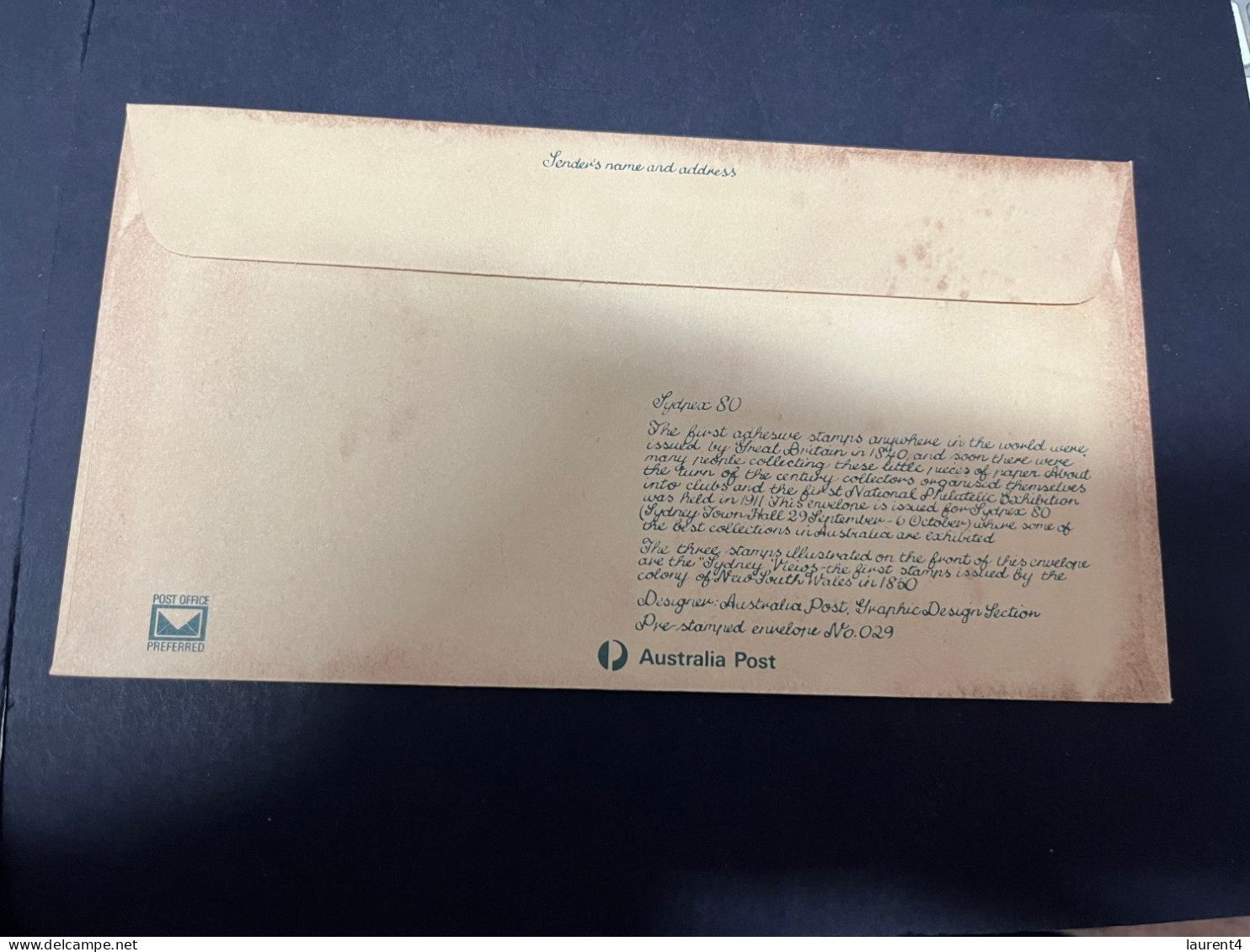 26-4-2024 (3 Z 9) Australia FDC - 1981 - Letter Box Study Group - Expo Sydpex 80 (special P/m) 1 Cover - Primo Giorno D'emissione (FDC)