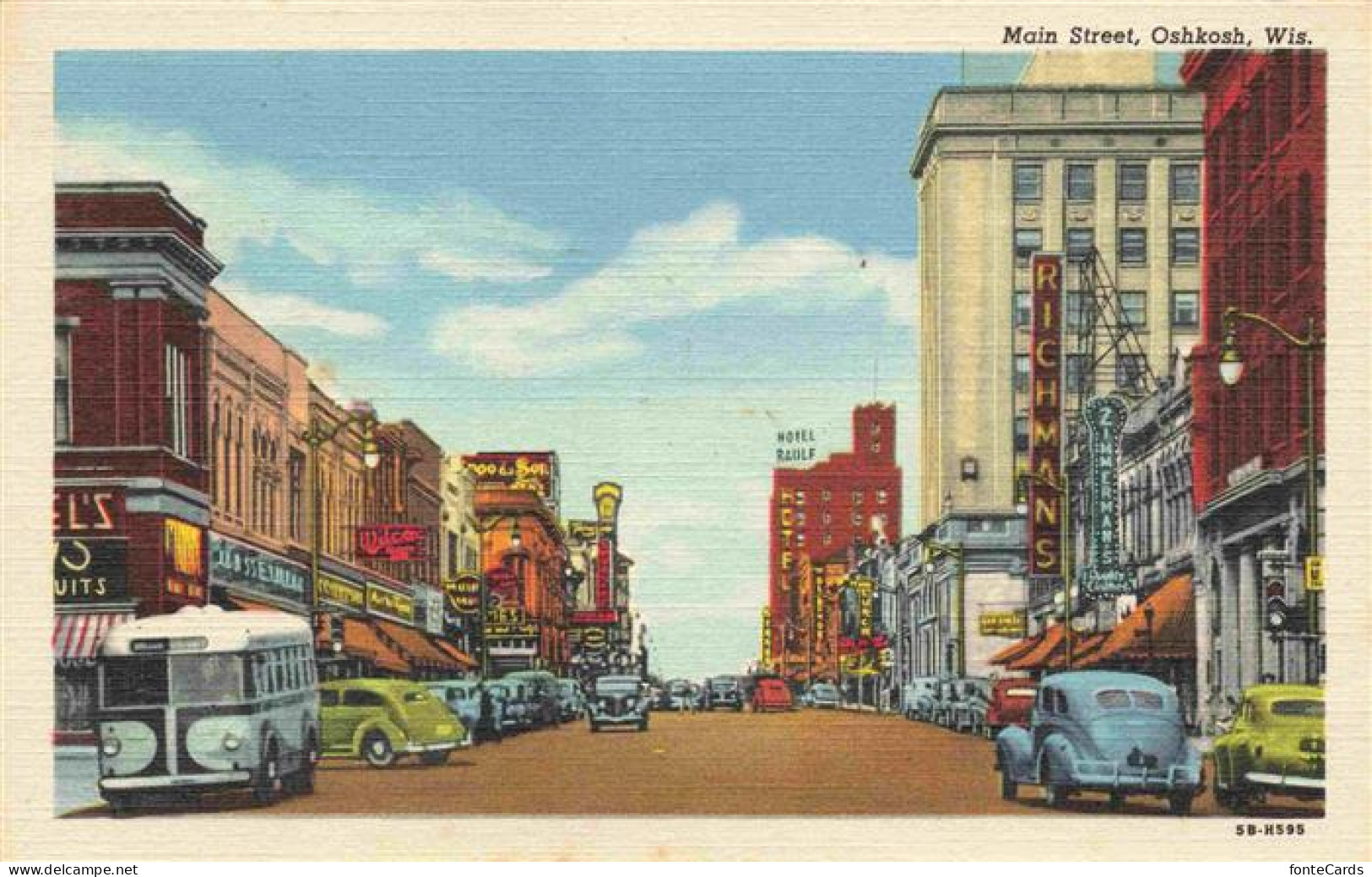 73972904 Oshkosh_Wisconsin_USA Main Street Illustration - Other & Unclassified