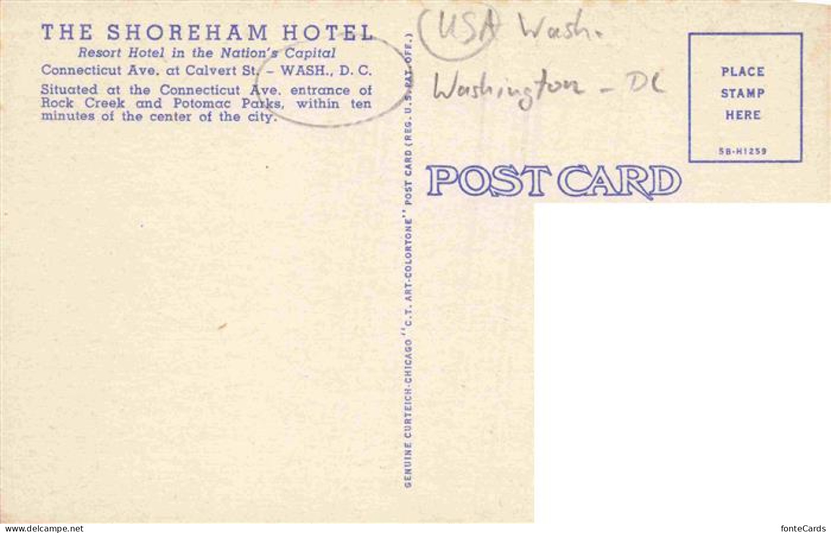 73972882 WASHINGTON__DC_USA The Shoreham Hotel Illustration - Washington DC