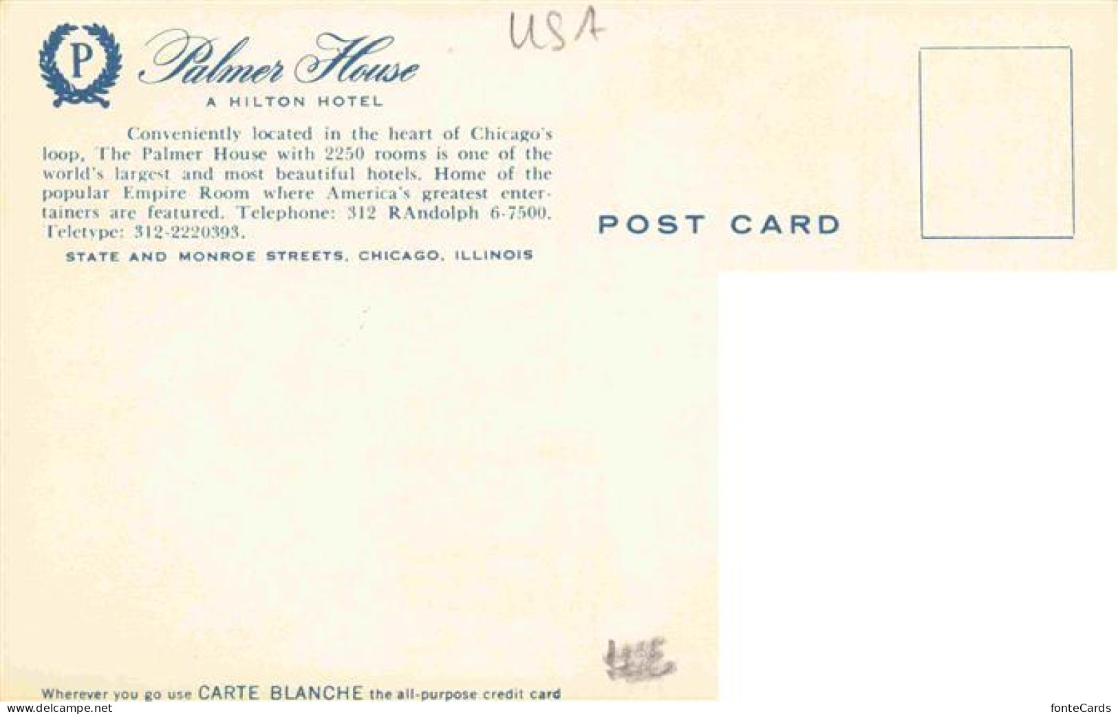 73972869 CHICAGO__Illinois_USA Palmer House Hilton Hotel Illustration - Other & Unclassified