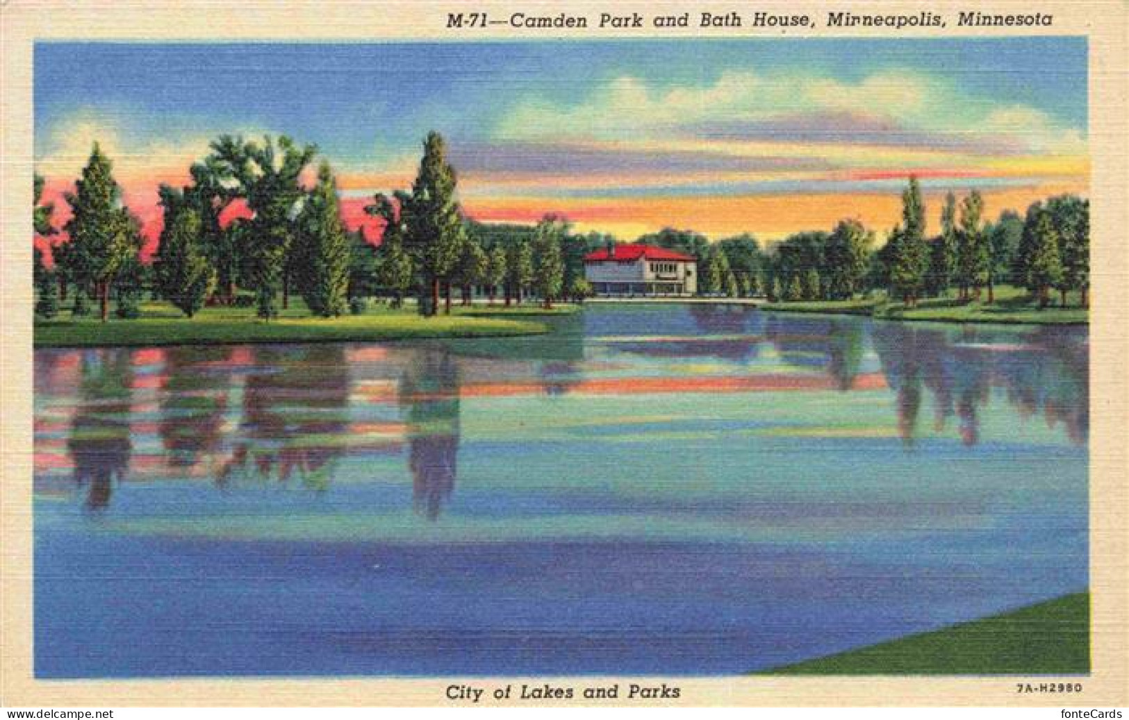 73972860 Minneapolis_Minnesota Camden Park And Bath House Illustration - Autres & Non Classés