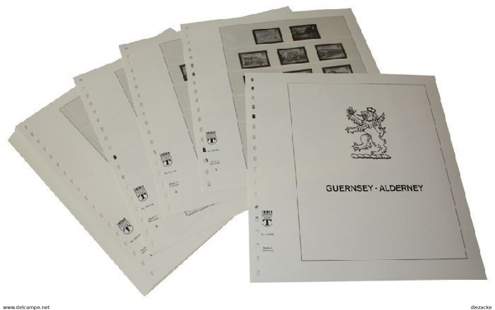 Lindner-T Alderney 2012-2022 Vordrucke 145GA-12 Neuware ( - Afgedrukte Pagina's