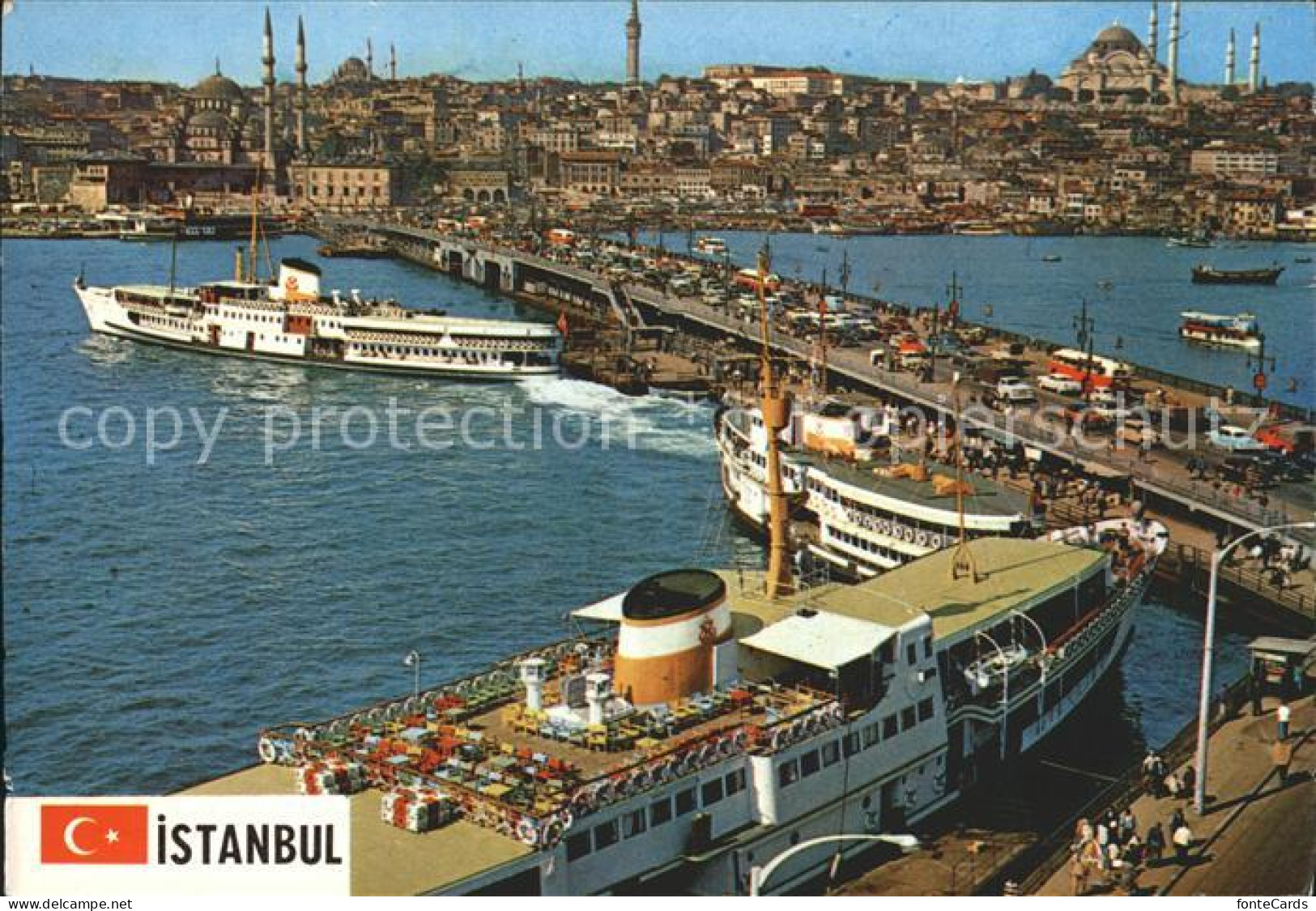 72256968 Istanbul Constantinopel Galatabruecke Faehre Neue Moschee Sueleymaniye  - Turkey