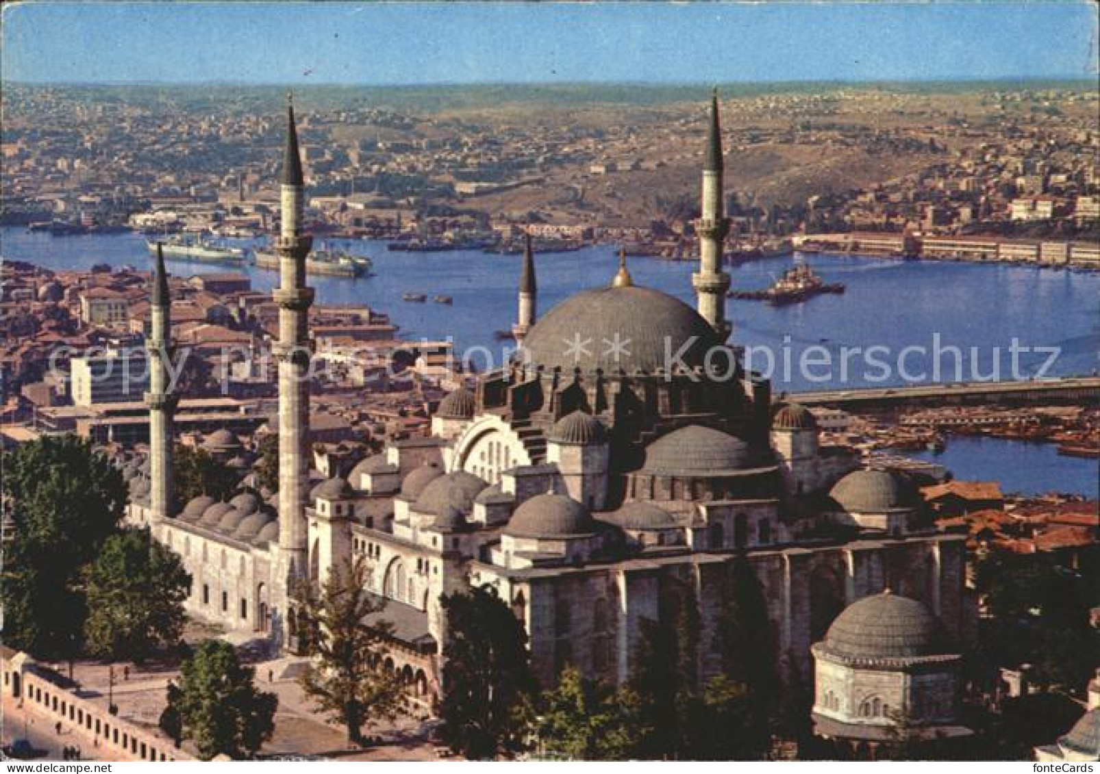 72254815 Istanbul Constantinopel Sueleymaniye Moschee Ansicht Vom Goldenen Horn  - Türkei