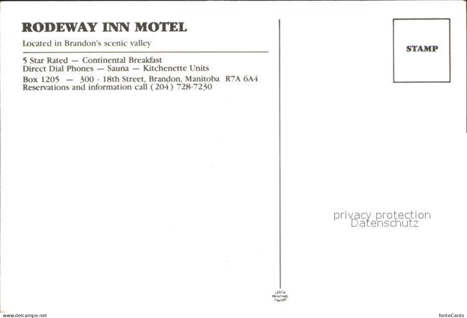 72254103 Brandon Manitoba Rodeway Inn Motel Brandon Manitoba - Non Classés