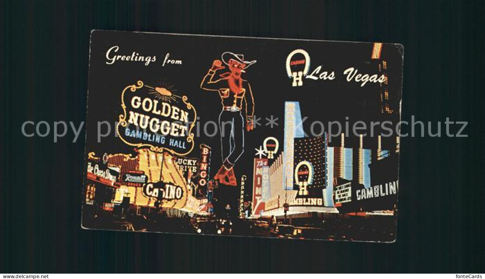 72254056 Las_Vegas_Nevada Hotels Werbung Bei Nacht - Sonstige & Ohne Zuordnung