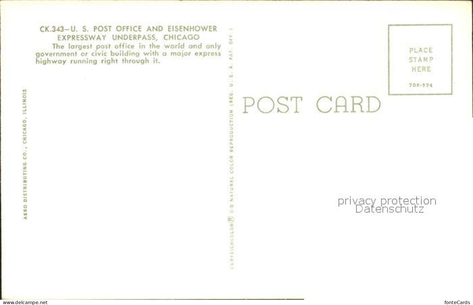 72253202 Chicago_Illinois US Post Office And Eisenhower Underpass - Sonstige & Ohne Zuordnung