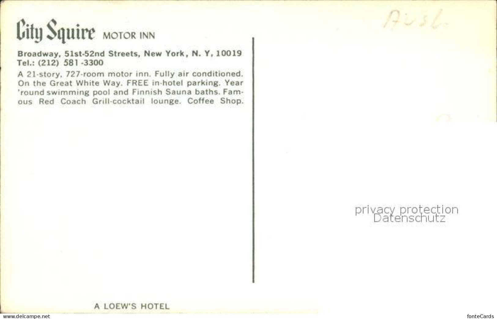 72253013 New_York_City City Squire Motor Inn - Autres & Non Classés