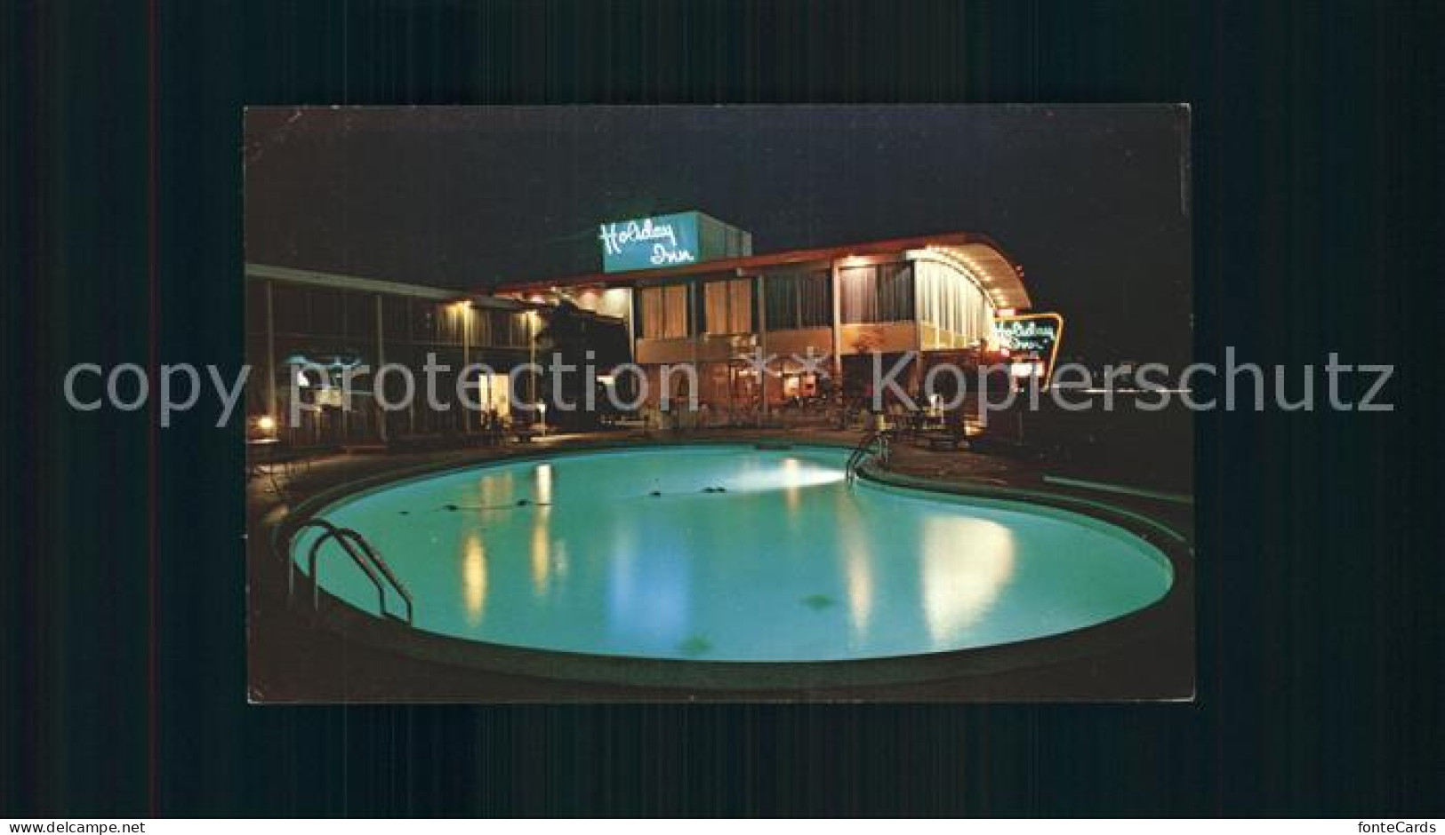72250070 Schiller_Park Holiday Inn Hotel Swimming Pool At Night - Other & Unclassified