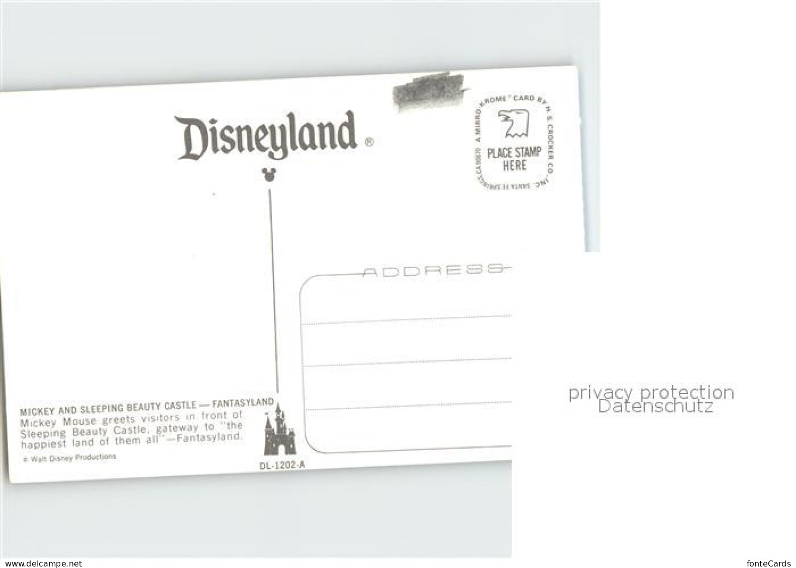 72242861 Disneyland_California Mickey Mouse Sleeping Beauty Castle  - Other & Unclassified