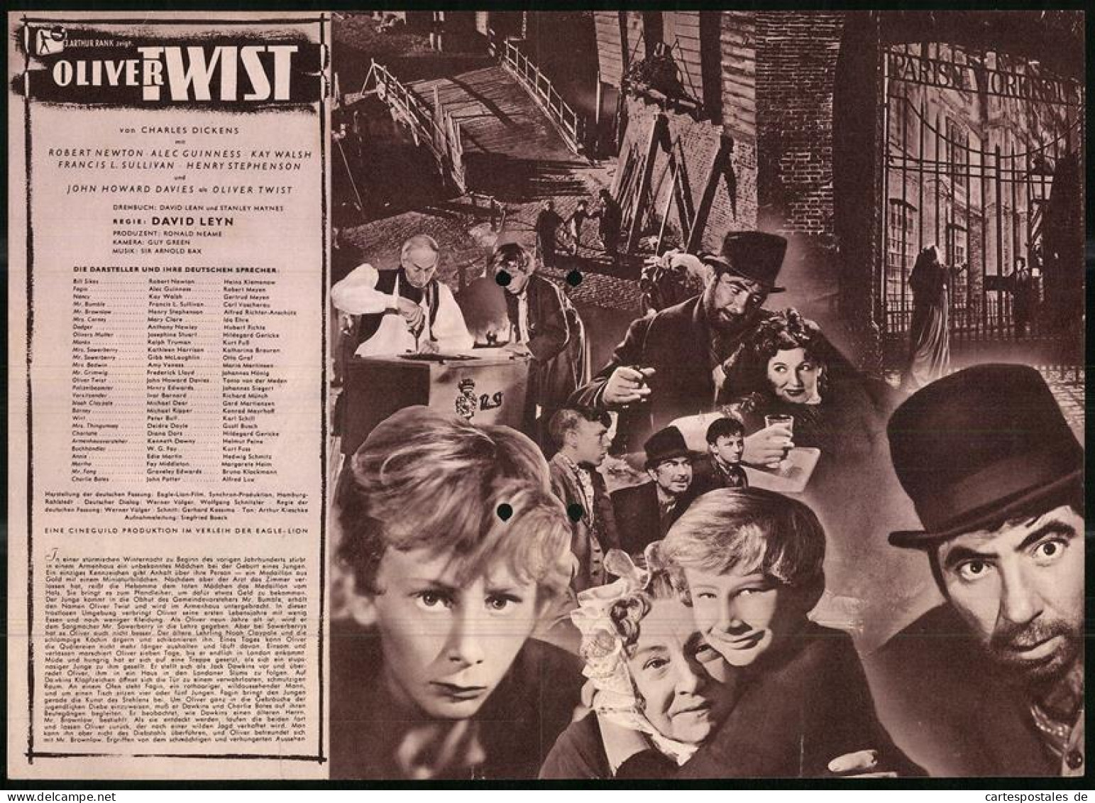 Filmprogramm IFB Nr. 1015, Oliver Twist, Robert Newton, Alex Guinness, Kay Walsh, Regie David Leyn  - Revistas
