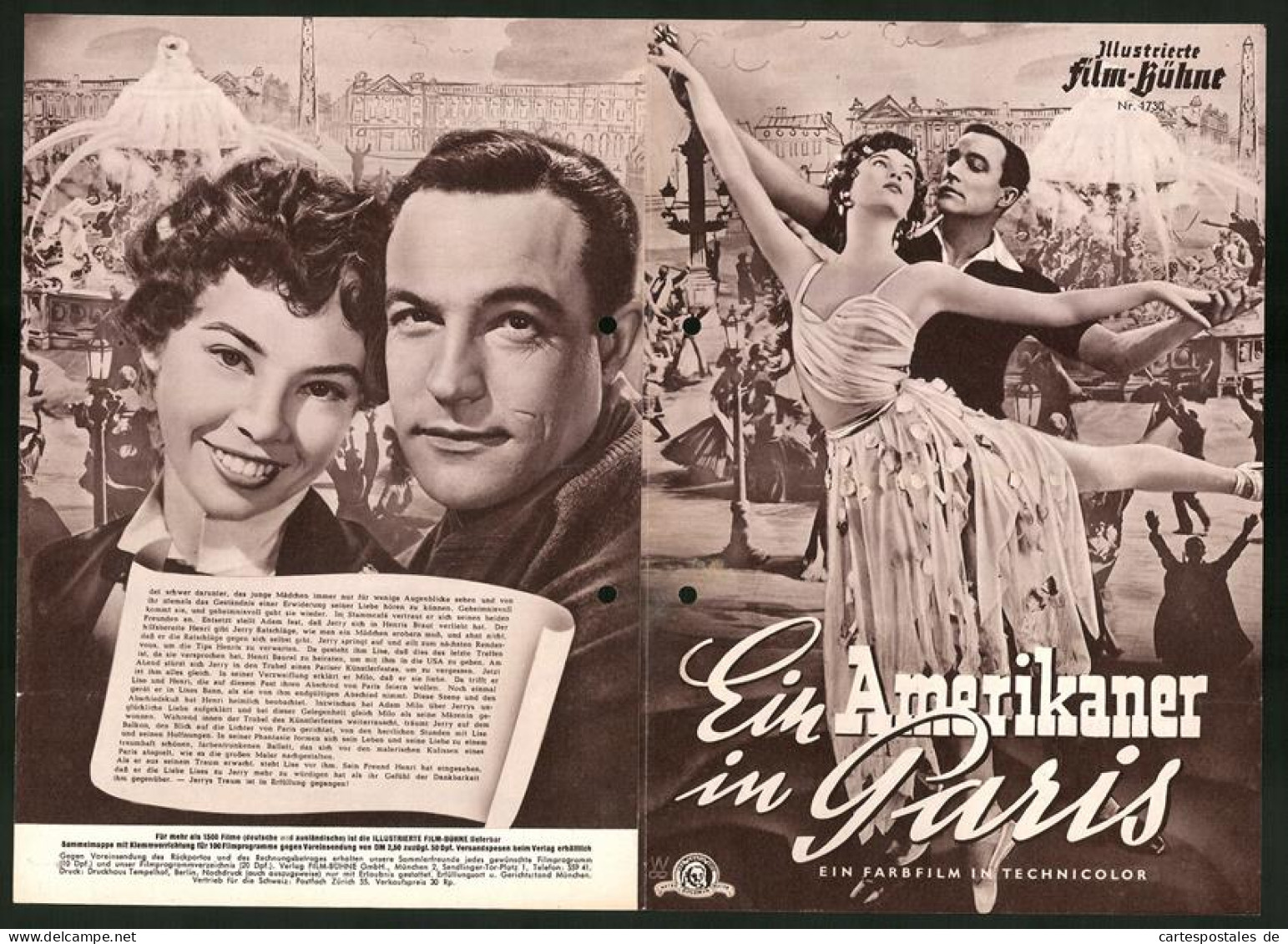 Filmprogramm IFB Nr. 1730, Ein Amerikaner In Paris, Gene Kelly, Leslie Caron, Regie: Vincente Minnelli  - Revistas