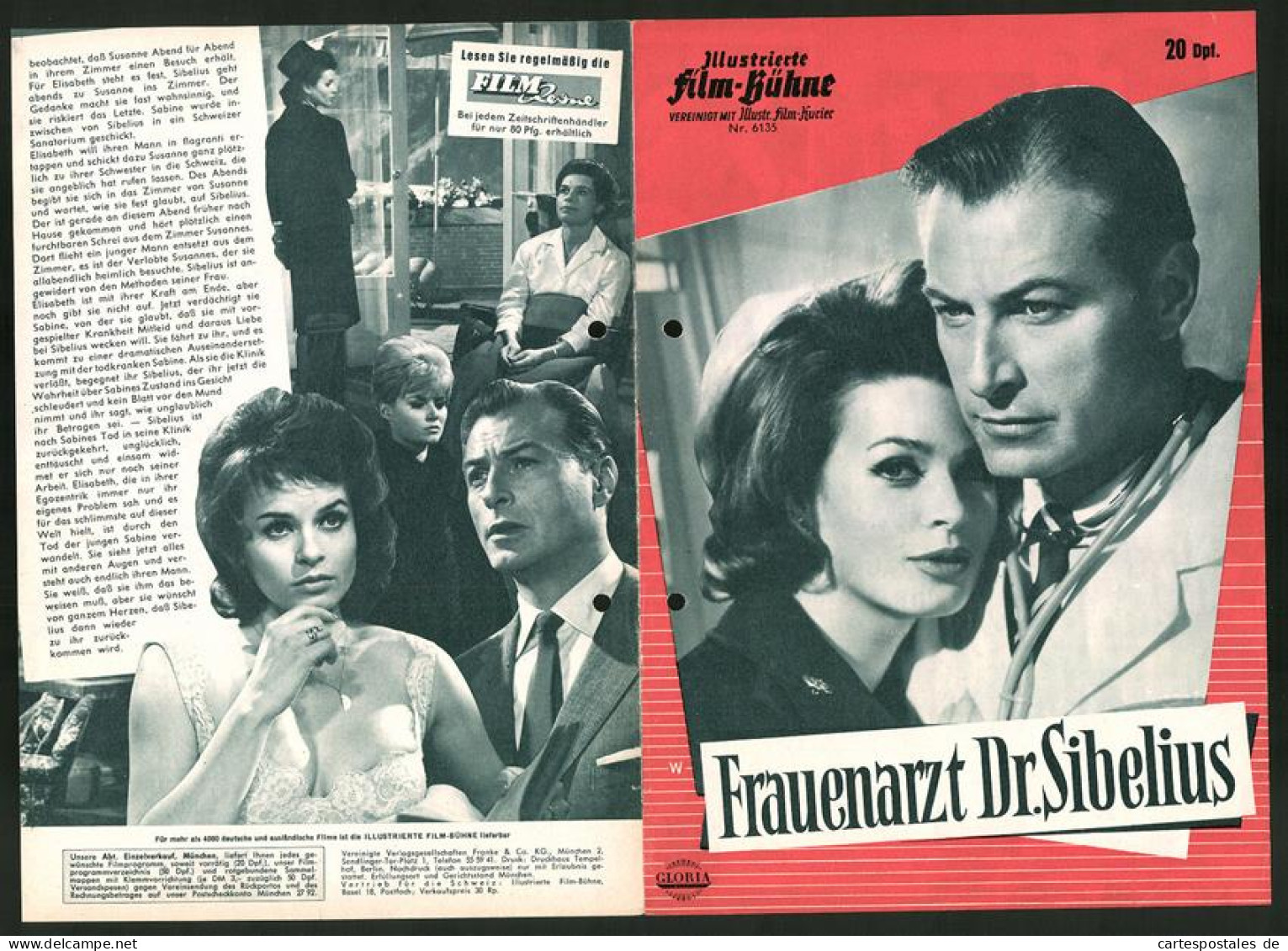 Filmprogramm IFB Nr. 6135, Frauenarzt Dr. Sibelius, Lex Barker, Barbara Rütting, Regie Rudolf Jugert  - Riviste