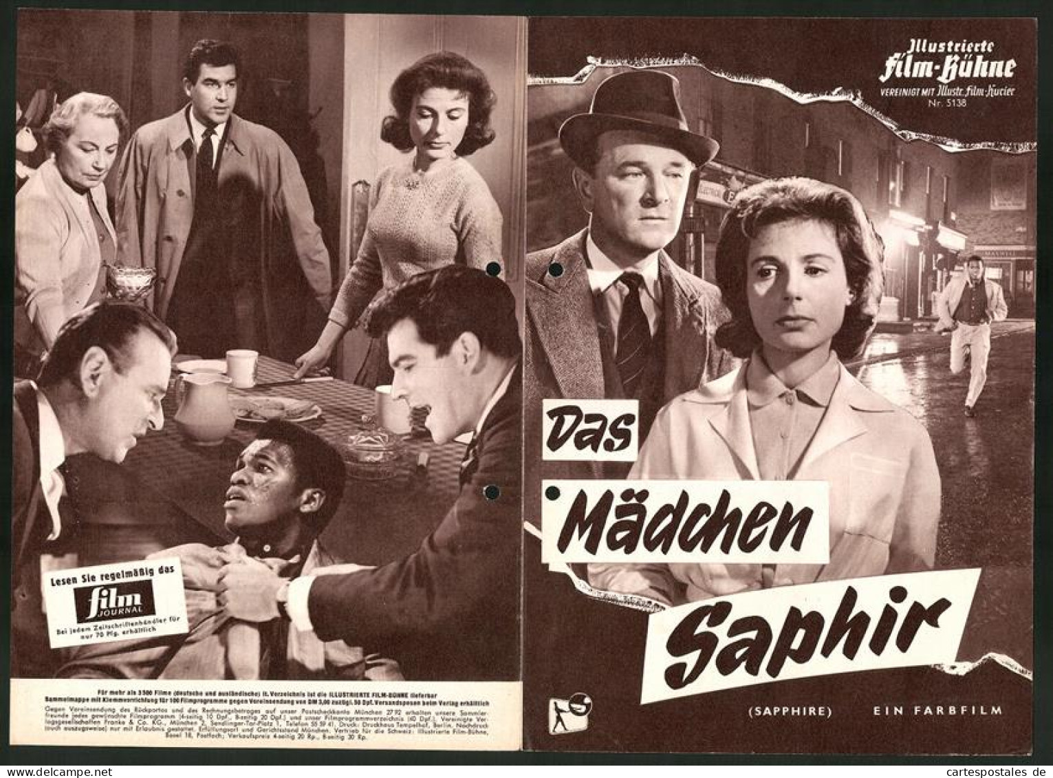 Filmprogramm IFB Nr. 5138, Das Mädchen Saphir, Nigel Patrick, Yvonne Mitchell, Paul Massie, Regie: Basil Dearden  - Riviste