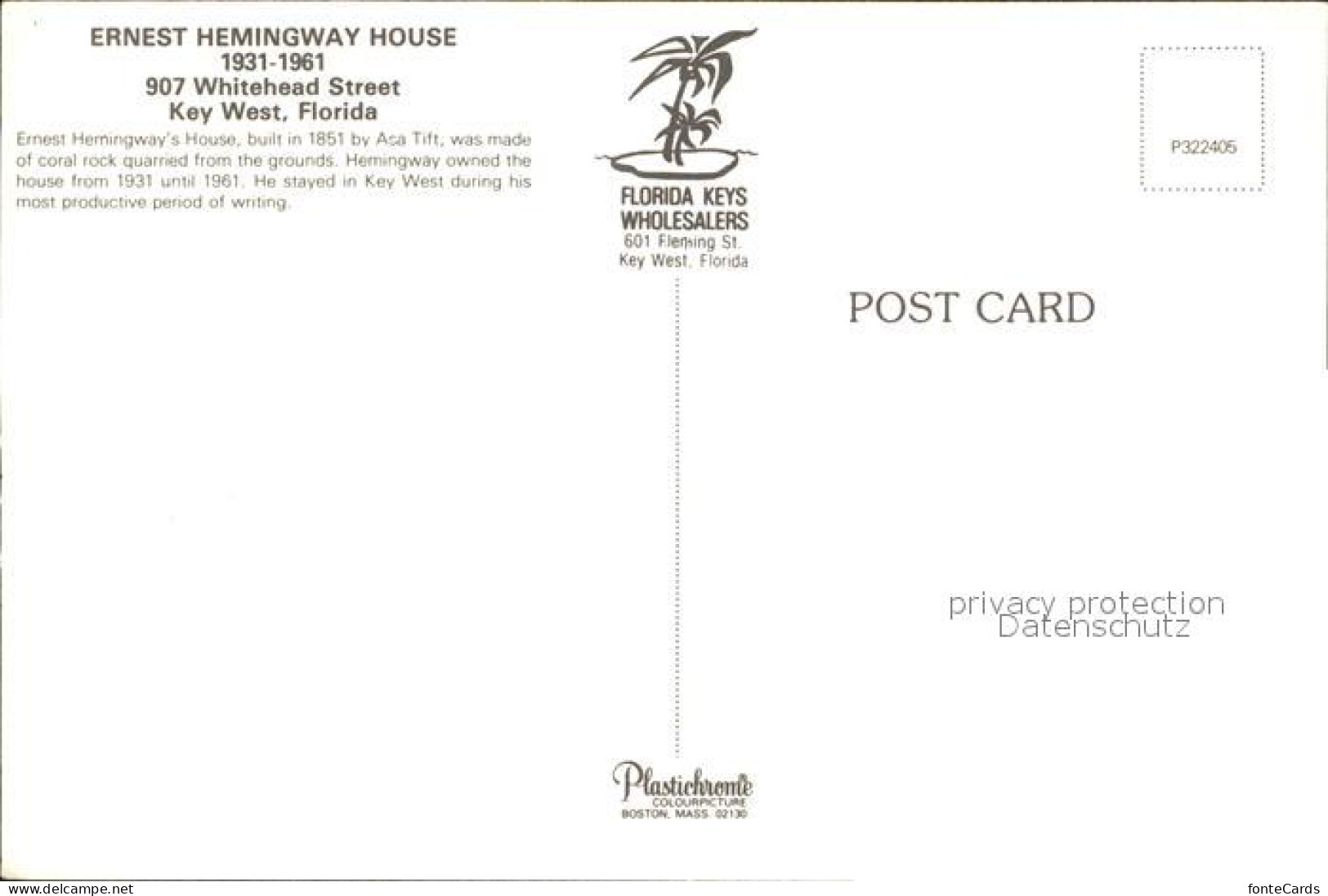 72239930 Key_West Ernest Hemingway House  - Autres & Non Classés