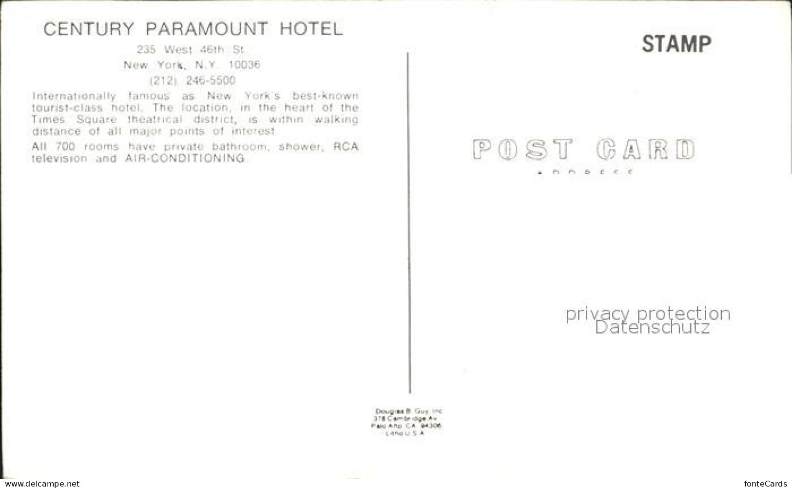 72235145 New_York_City Century Paramount Hotel - Autres & Non Classés