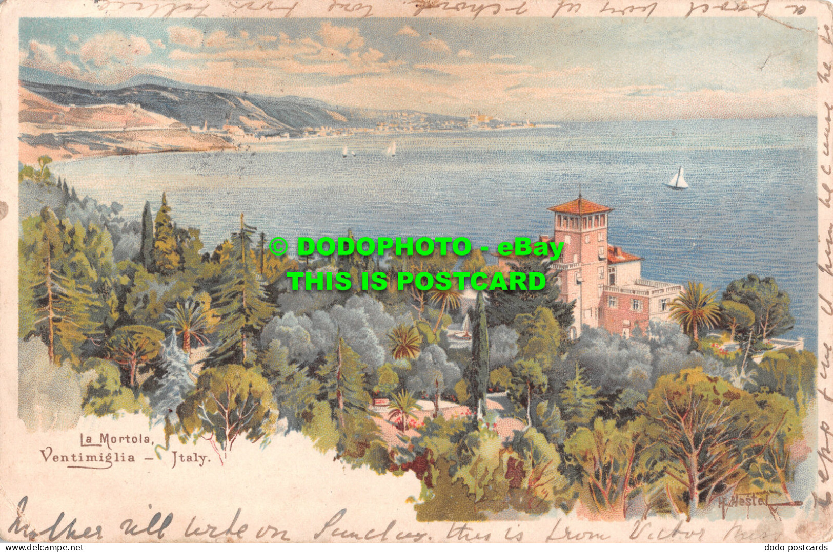 R510692 La Mortola. Ventimiglia. Italy. Postcard. 1905 - Mondo